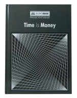 Книга канцелярська А4 Т/П клітинка 96 аркушів "TIME IS MONEY" сіра ВМ.2400-109 Buromax