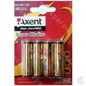 Батарейка AXENT АА LR6 1.5V, 4 шт.(лужна) 5556-А Axent
