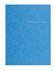 Зошит на пружині Barocco А4, 80арк., клітинка, блакитний ВМ.2446-614 Buromax