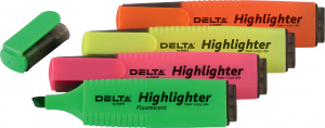 Маркер "Highlighter", зелений D2502-04, 1-5мм клиноп. Delta by Axent