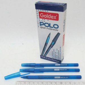 Ручка масляна "Goldex" "Polo grip Fashion" 422, 1мм, СИНІЙ, з грипом