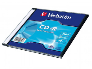 Диски CD-R 700Mb. 52*80min Slim Verbatim d.30590.021