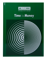 Книга канцелярська А4 Т/П клітинка 96 аркушів "TIME IS MONEY" зелена ВМ.2400-104 Buromax