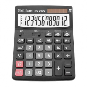 Калькулятор BS-2222 12розр., BRILLIANT 150x192x23мм