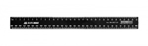 Лінійка пластикова 30см, чорна, в блістері BM.5827-30 Buromax