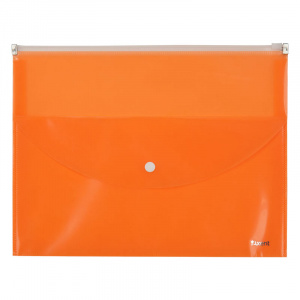 Папка-конверт А4  zip-lock, 2 відділення, помаранчева 1430-12-А Axent