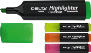Маркер "Highlighter", помаранч. D2501-12, 1-5мм клиноп. Delta by Axent