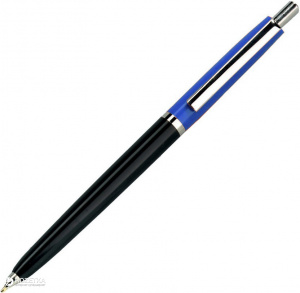 Ручка кулькова автоматична Herlitz Standard корпус чорно-синій, пише синім 1мм
