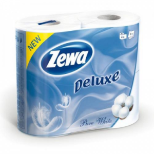 Папір туалетний ZEWA Delux 3-шар. 4рул./150відр. целюлоза