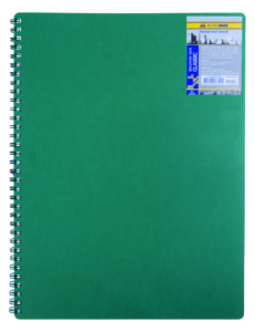 Зошит на пружині CLASSIC А4, 80 арк, кл., зелений, пласт.обкл.BM.2446-004 Buromax
