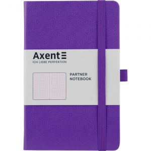 Книга записна Partner, А5-, 125*195 мм, 96арк, крап, фіолетова 8306-11-А Axent
