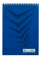Блокнот А5 "Monochrome", 48арк. пружина зверху, клітинка, синій BM.2474-02 Buromax